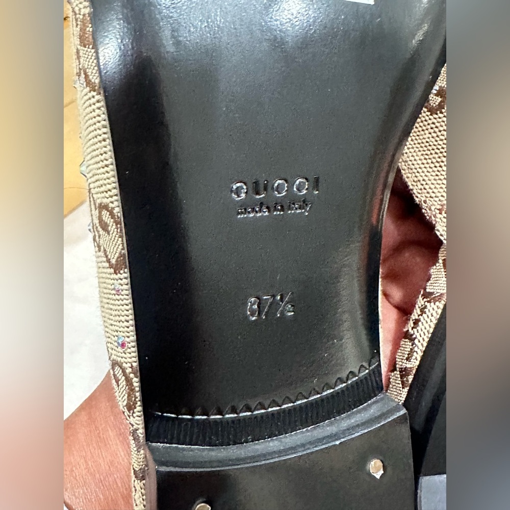 Gucci Princetown Crystal Slipper with Horsebit, Fabric - Picture 7 of 13